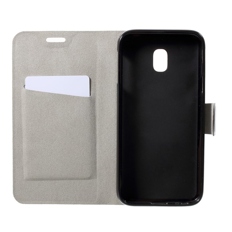 Crazy Horse Leather Stand Case for Samsung Galaxy J3 2017 EU Version - Black-5