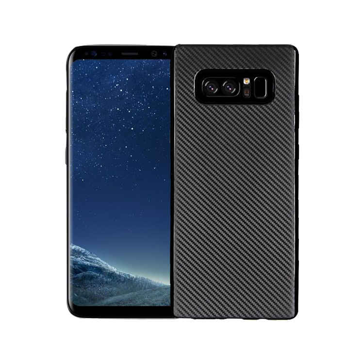 Carbon Fiber Texture TPU Back Case for Samsung Galaxy Note 8 - Black-1