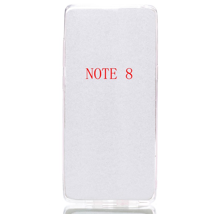 Glittery Powder Epoxy Decor Flexible TPU Gel Cover Case for Samsung Galaxy Note 8 - Rose Heart-2