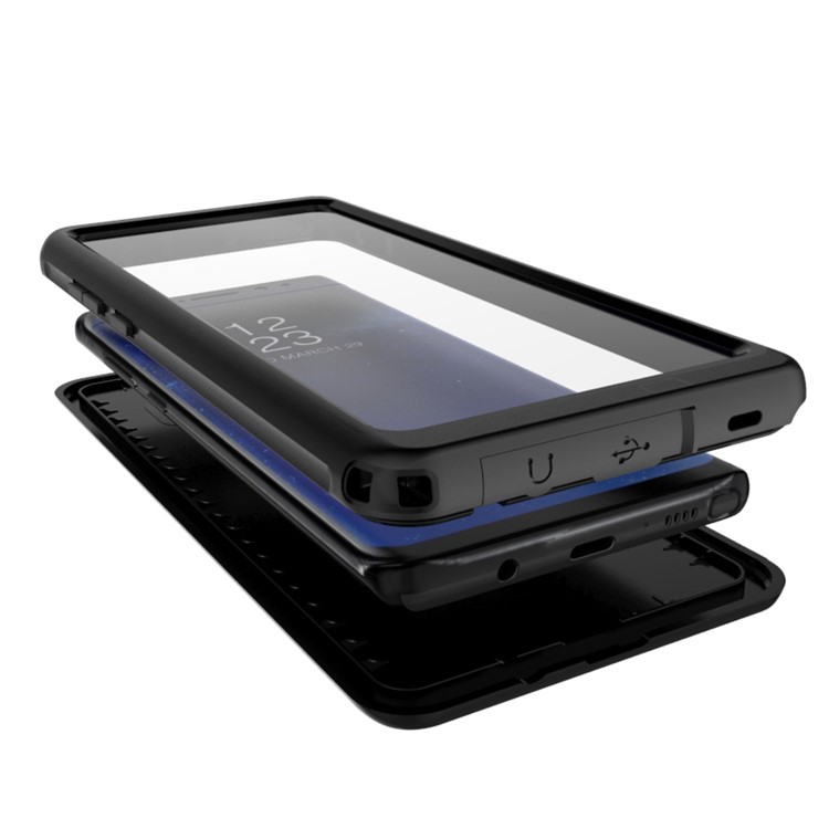 10M 24H IP68 Underwater Waterproof Case for Samsung Galaxy Note 8 Dirt/Dust/Snow Proof Cover - Black-3