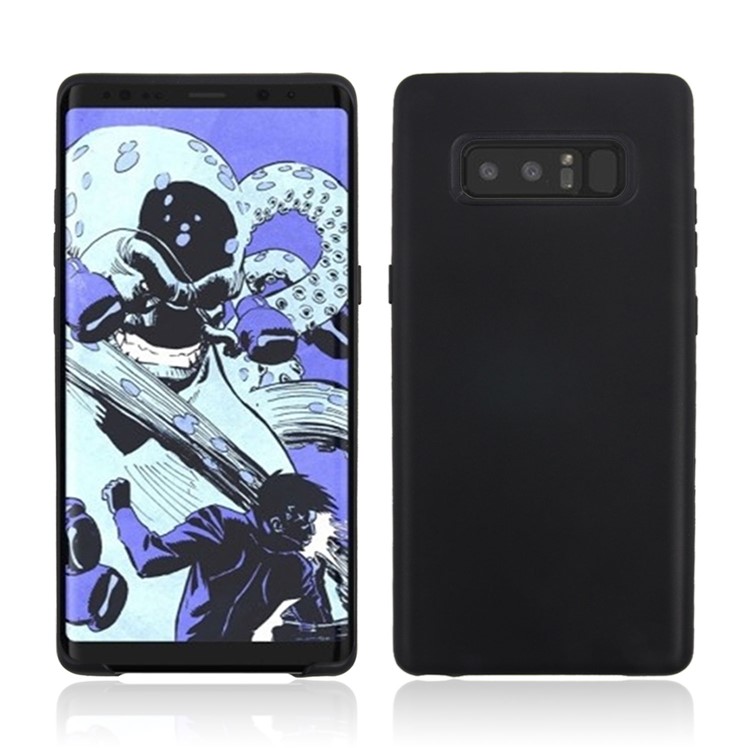 Pure Color Soft TPU Matte Back Phone Case for Samsung Galaxy Note 8 - Black-2