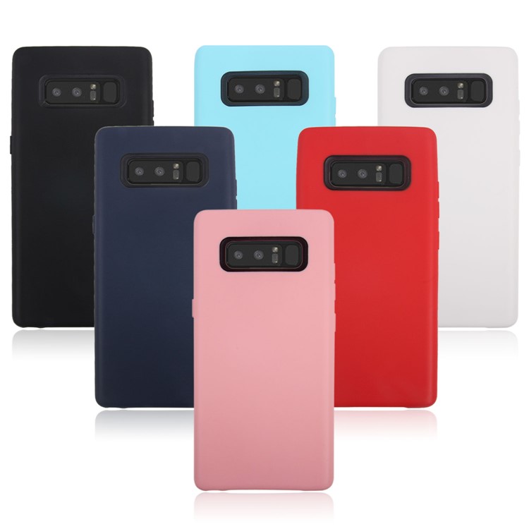 Pure Color Soft TPU Matte Back Phone Case for Samsung Galaxy Note 8 - Black-9
