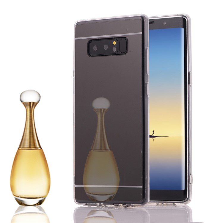 Mirror-like Plated TPU Back Phone Case Cover for Samsung Galaxy Note 8 - Black-1