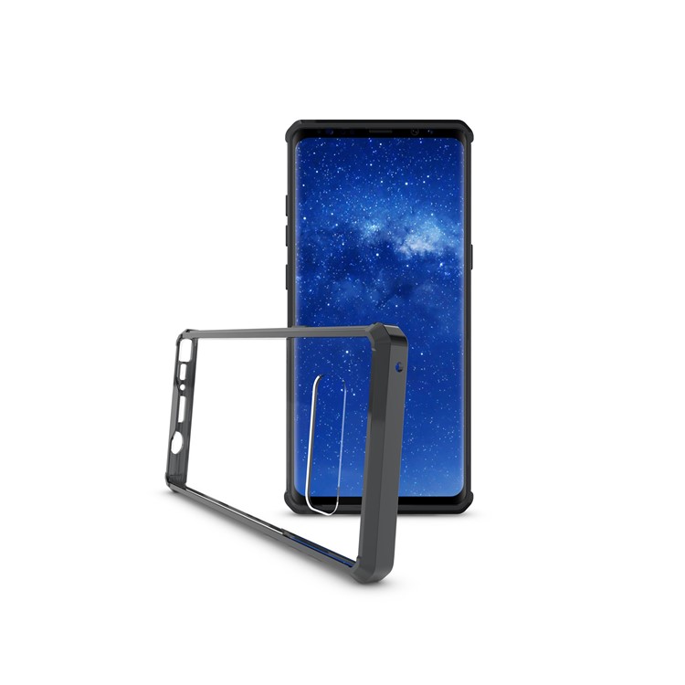 Transparent Acrylic + Soft TPU Hybrid Phone Case for Samsung Galaxy Note 8 N950 - Black-10