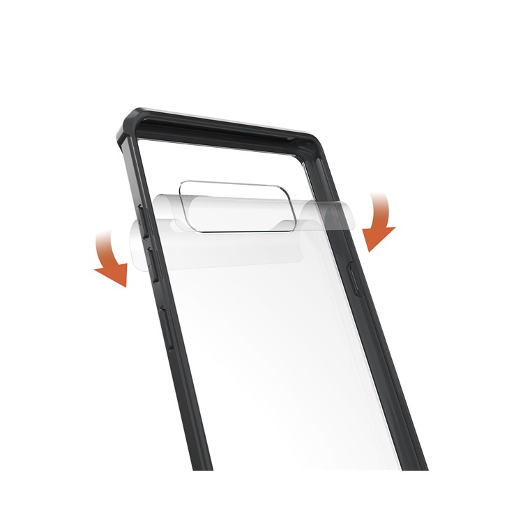 Transparent Acrylic + Soft TPU Hybrid Phone Case for Samsung Galaxy Note 8 N950 - Black-5