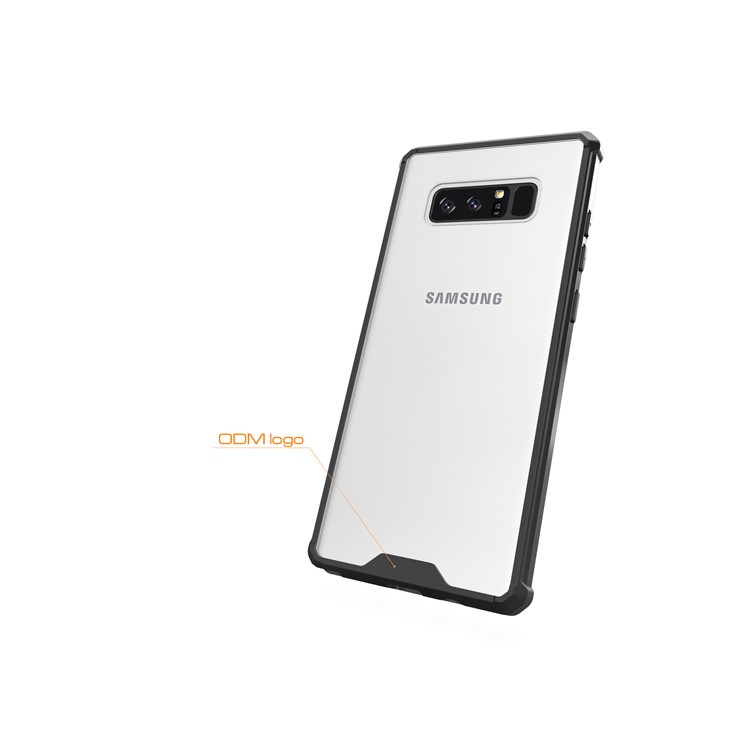 Transparent Acrylic + Soft TPU Hybrid Phone Case for Samsung Galaxy Note 8 N950 - Black-6