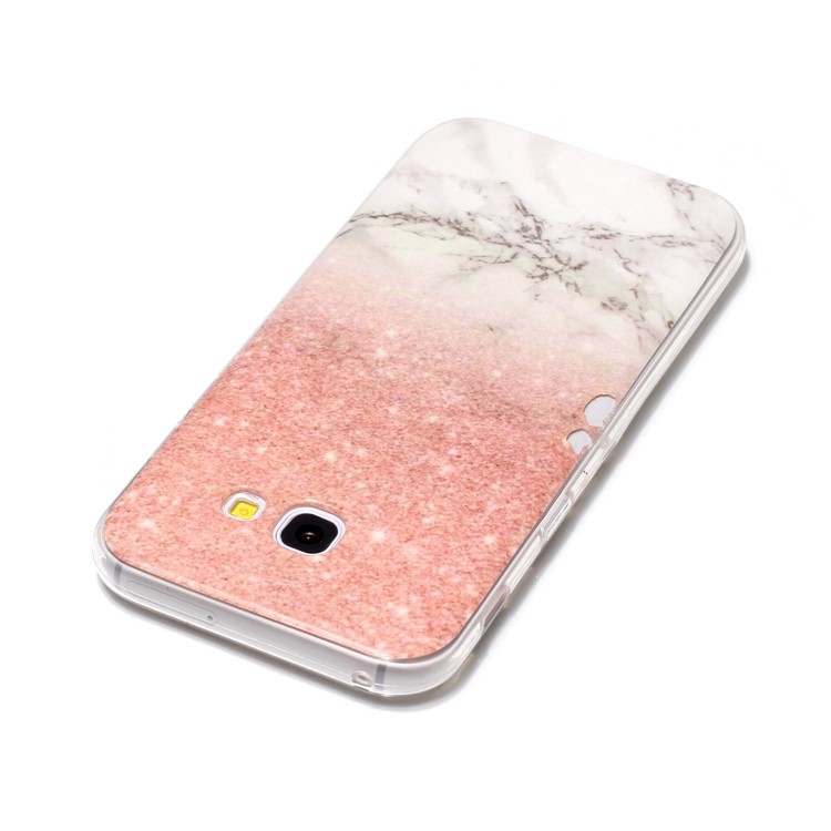 Padrão De Mármore IMD TPU Caso De Geléia Para Samsung Galaxy Cox A5 (2017) A520 - Rosa / Branco-3