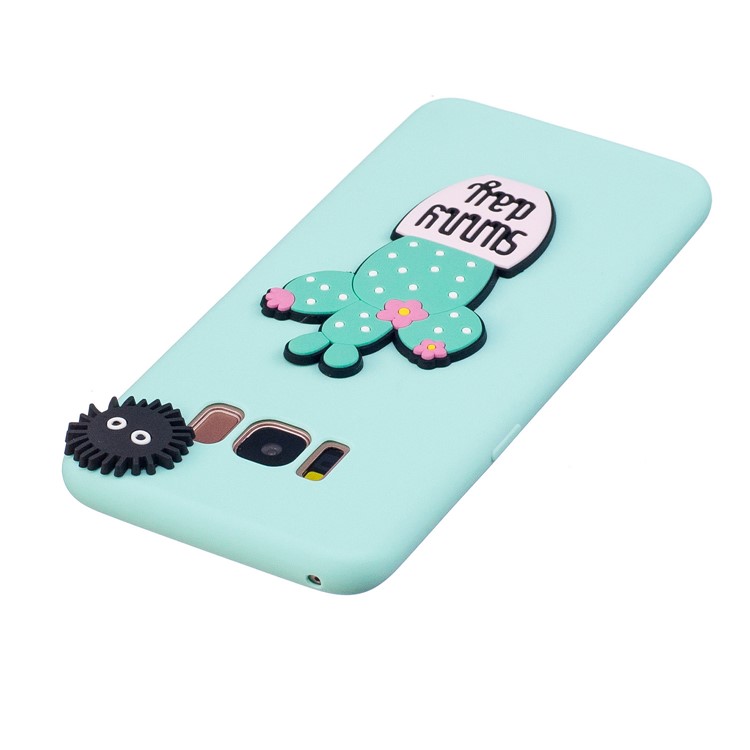 Solid Color Candy Soft Silicone Back Case for Samsung Galaxy S8 SM-G950 - Cyan-4