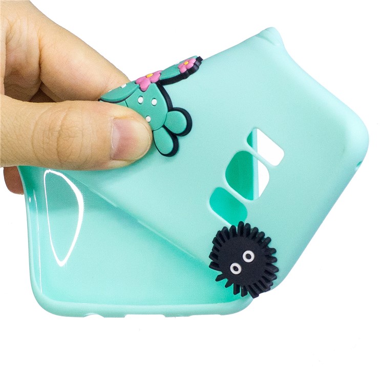 Solid Color Candy Soft Silicone Back Case for Samsung Galaxy S8 SM-G950 - Cyan-5