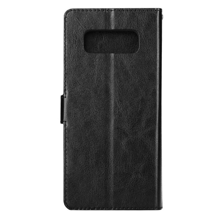 Crazy Horse Wallet Leather Stand Cell Phone Case for Samsung Galaxy Note 8 N950 - Black-3