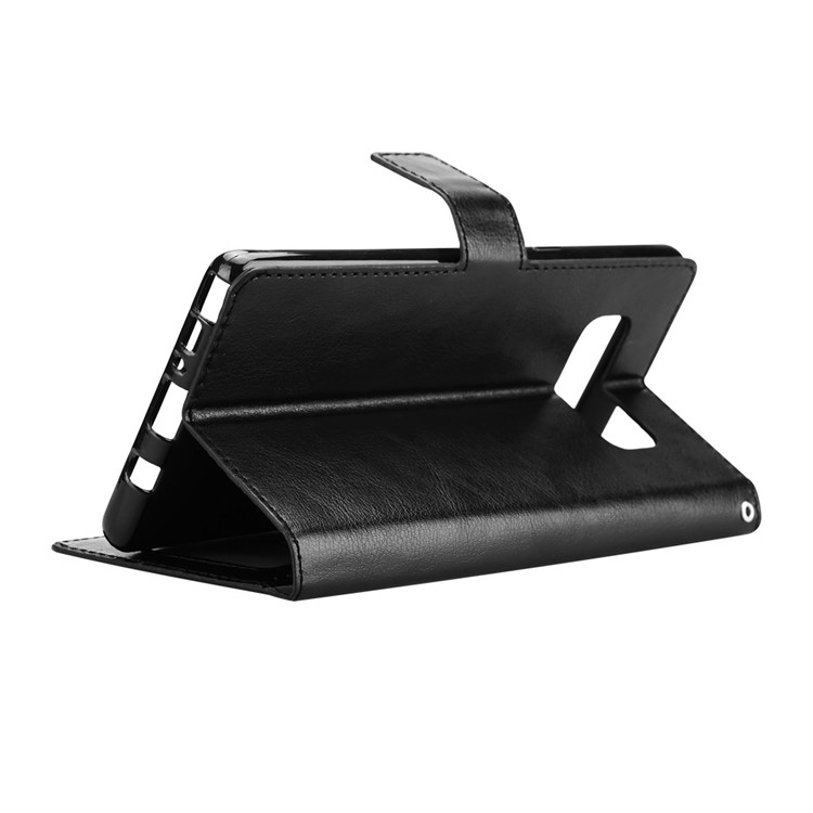 Crazy Horse Wallet Leather Stand Cell Phone Case for Samsung Galaxy Note 8 N950 - Black-5