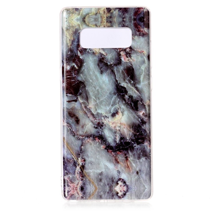 

IMD Marble Pattern TPU Soft Case for Samsung Galaxy Note 8 SM-N950 - Black / Blue
