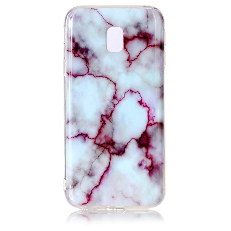 Marble Pattern IMD Soft TPU Jelly protective Case for Samsung Galaxy J3 (2017) EU Version - Rose-1