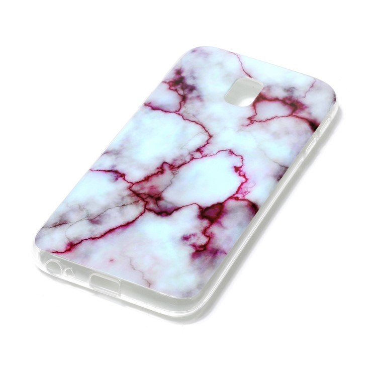 Marble Pattern IMD Soft TPU Jelly protective Case for Samsung Galaxy J3 (2017) EU Version - Rose-2