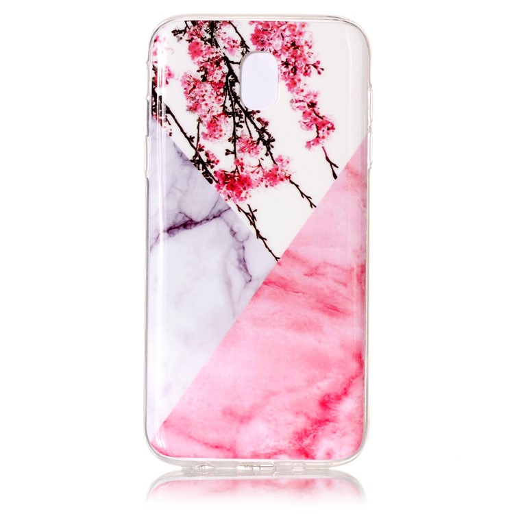Marble Pattern IMD TPU Jelly Phone Case for Samsung Galaxy J5 Pro (2017) / J5 (2017) EU Version - Plum-1