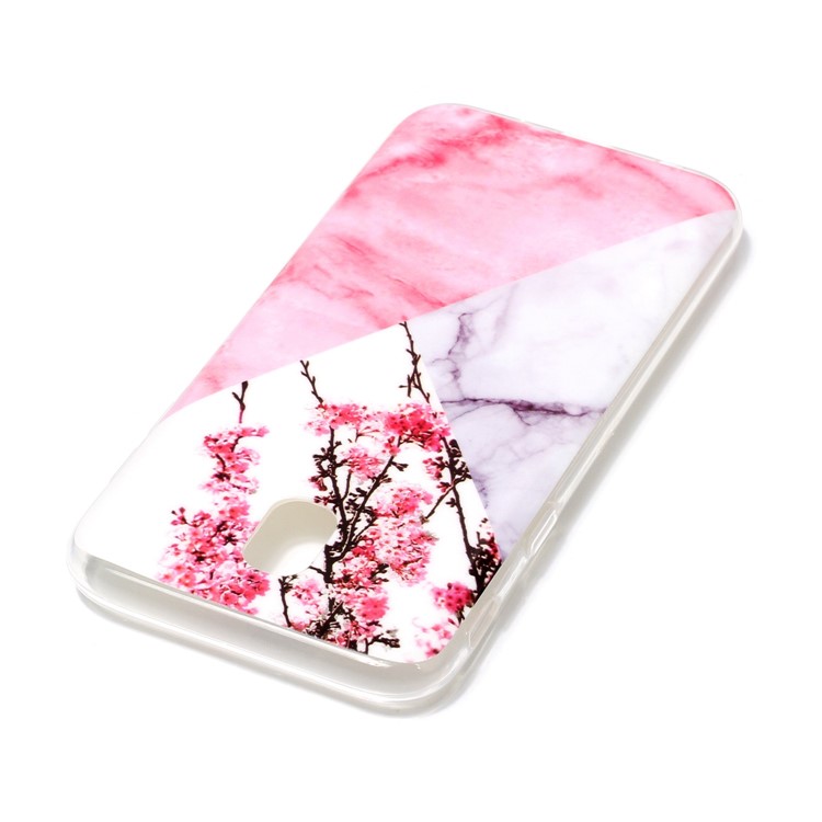 Marble Pattern IMD TPU Jelly Phone Case for Samsung Galaxy J5 Pro (2017) / J5 (2017) EU Version - Plum-3