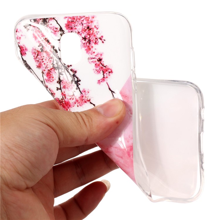 Marble Pattern IMD TPU Jelly Phone Case for Samsung Galaxy J5 Pro (2017) / J5 (2017) EU Version - Plum-4
