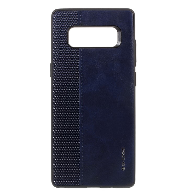

G-CASE for Samsung Galaxy Note 8 SM-N950 Cloth Leather Splicing Coated PC Phone Accessory Case with TPU Edges - Blue