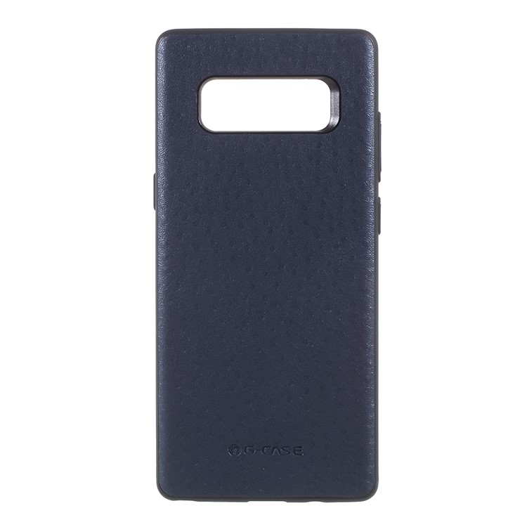 

G-Case Ostrich Skin Leather Coated Hard PC Shell for Samsung Galaxy Note 8 SM-N950 - Blue