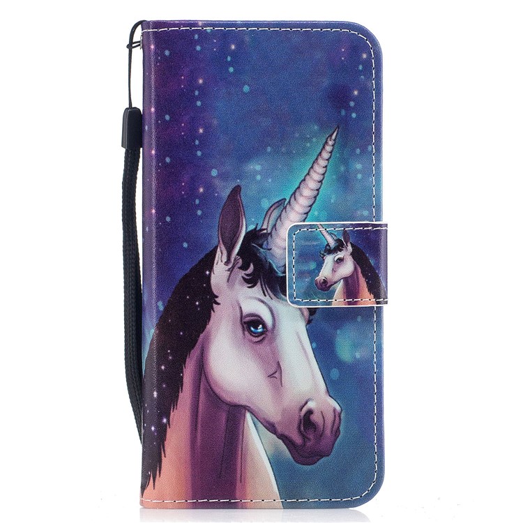 Pattern Printing Leather Wallet Phone Cover for Samsung Galaxy S8 G950 - Unicorn-2
