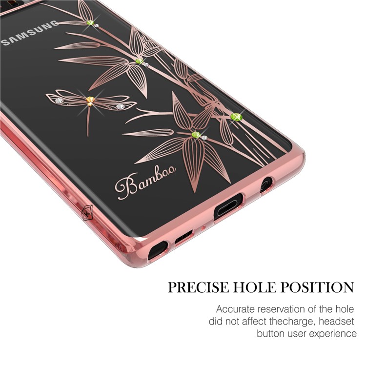 KINGXBAR Prata de diamante de diamante Swarovski certificada para Samsung Galaxy Note 8 SM-N950 - bambu-7