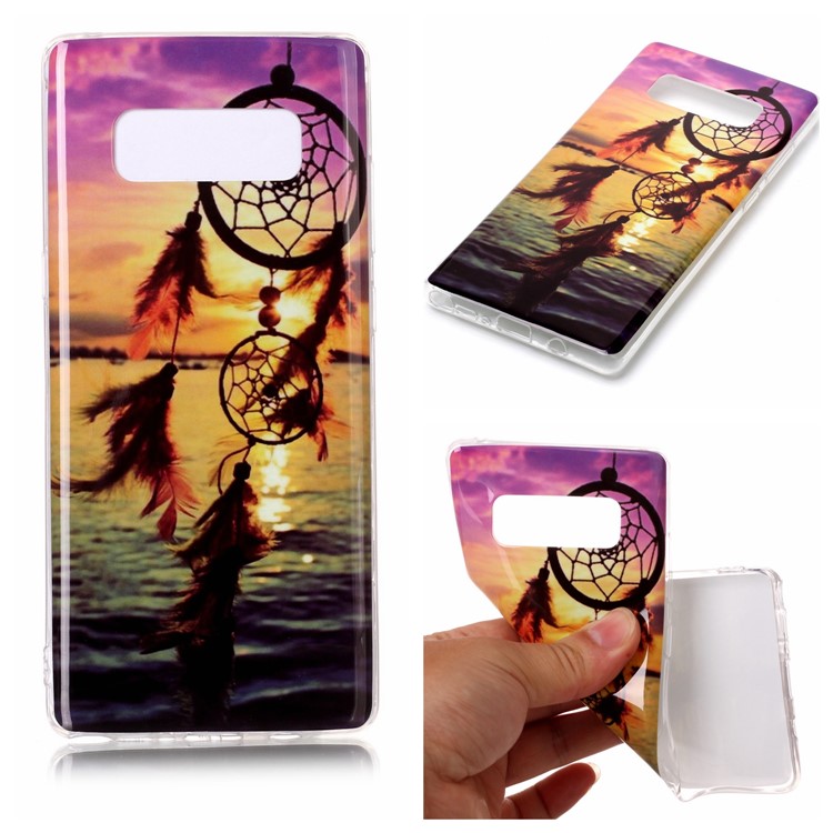 

Pattern Printing IMD TPU Gel Mobile Phone Case for Samsung Galaxy Note 8 SM-N950 - Dream Catcher and Sea