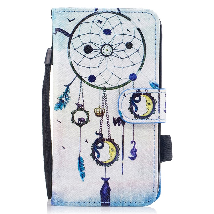 

For Samsung Galaxy J3 Pro (2017) / J3 (2017) EU Version Pattern Printing Leather Wallet Stand Phone Casing with Strap - Dream Catcher