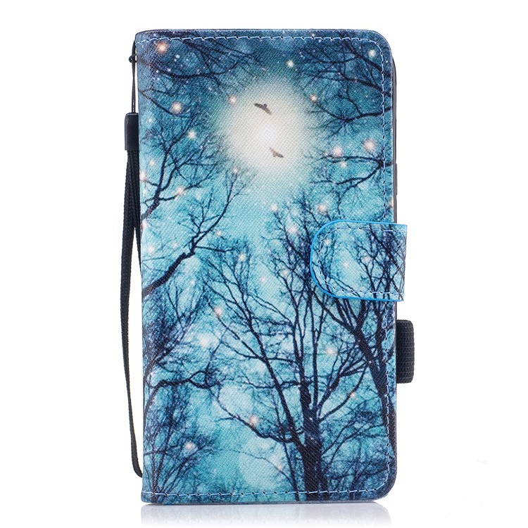 

Pattern Printing Leather Wallet Stand Mobile Casing with Strap for Samsung Galaxy J5 Pro (2017) / J5 (2017) EU Version - Forest