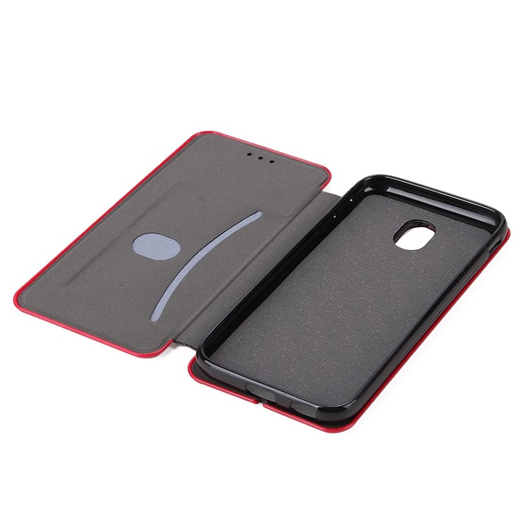 Auto-absorbed Camouflage PU Leather Case with Card Slot for Samsung Galaxy J7 (2017) EU Version / J7 Pro (2017) - Red-4