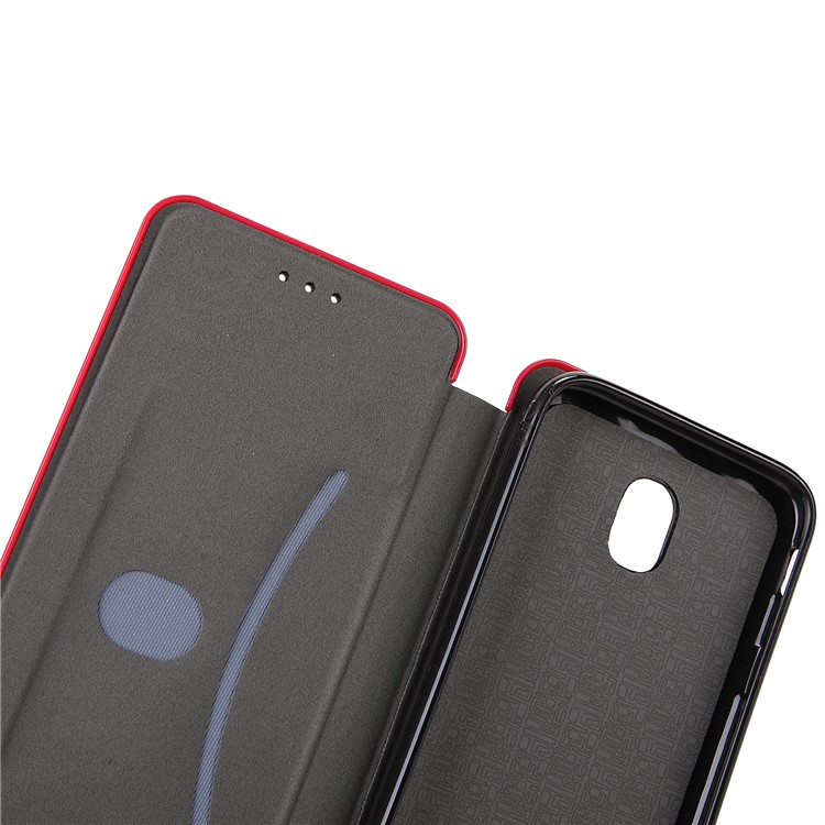 Auto-absorbed Camouflage PU Leather Case with Card Slot for Samsung Galaxy J7 (2017) EU Version / J7 Pro (2017) - Red-5