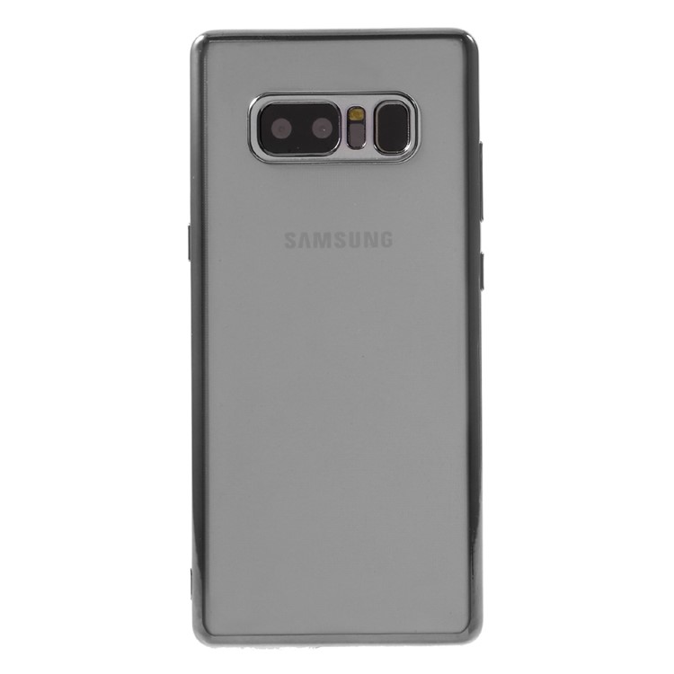 

Electroplating Edge Clear TPU Cover for Samsung Galaxy Note 8 N950 - Black