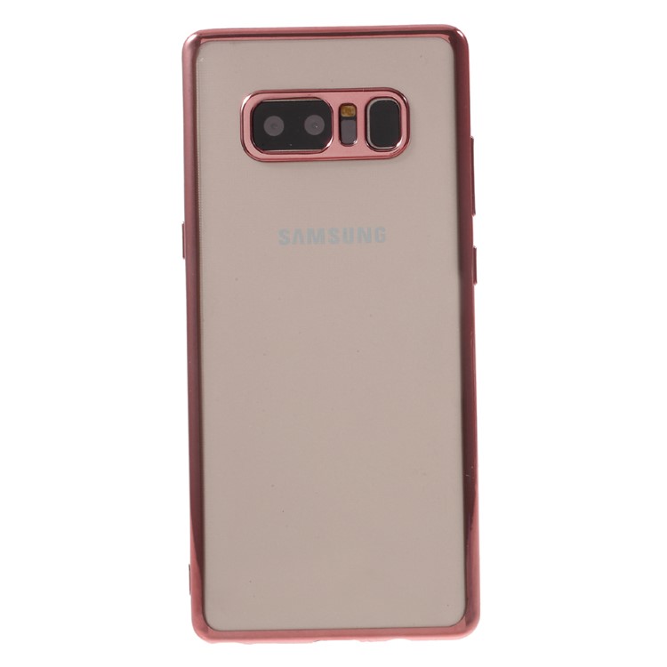 

Electroplating Edge Clear TPU Mobile Case for Samsung Galaxy Note 8 N950 - Rose Gold