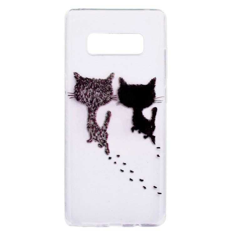 

For Samsung Galaxy Note 8 SM-N950 Ultra Thin Pattern Printing TPU Phone Accessory Casing - Two Cats
