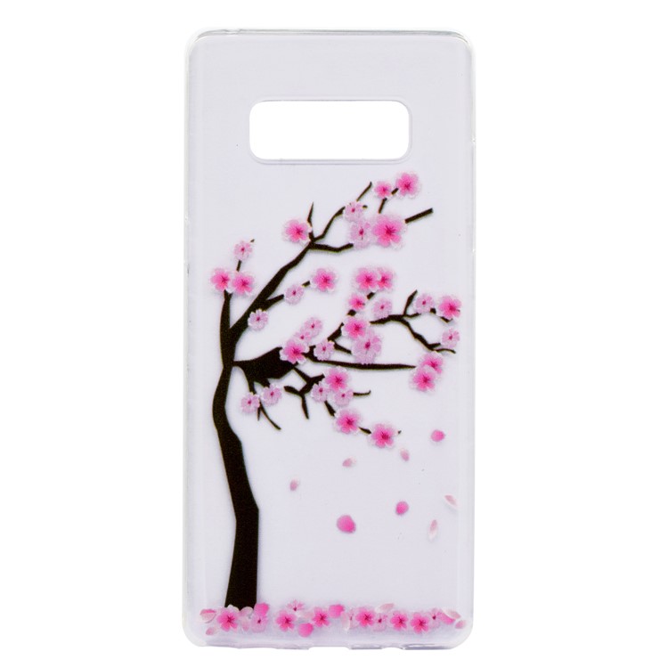 

For Samsung Galaxy Note 8 SM-N950 Ultra Thin Pattern Printing TPU Phone Protection Shell - Peach Blossom