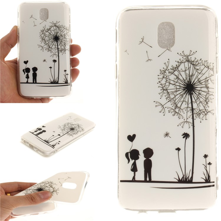 

Pattern IMD TPU Jelly Mobile Phone Cover for Samsung Galaxy J7 Pro (2017) / J7 (2017) EU / Asia Version - Boy and Girl