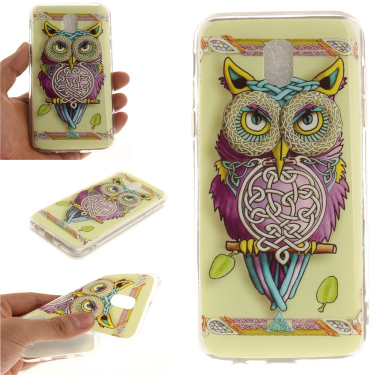 

Pattern IMD TPU Jelly Cell Phone Cover for Samsung Galaxy J7 Pro (2017) / J7 (2017) EU / Asia Version - Owl