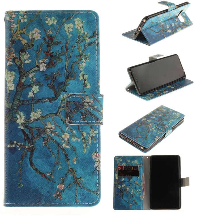 

Patterned Leather Phone Case for Samsung Galaxy Note 8 SM-N950 - Almond Tree in Blossom