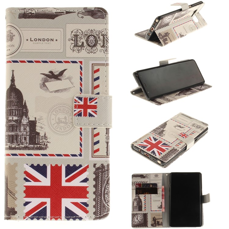 

Magnetic Leather Wallet Patterned Folio Case for Samsung Galaxy Note 8 SM-N950 - London Elements