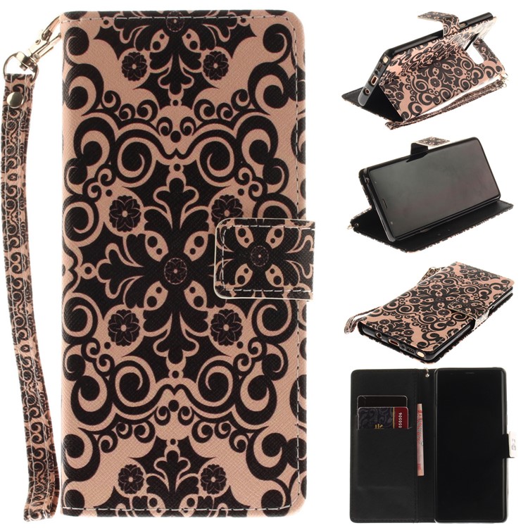 

Pattern Printing Wallet Leather Magnetic Case with Stand for Samsung Galaxy Note 8 N950 - Symmetrical Pattern