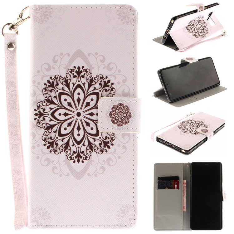 

Pattern Printing Wallet Leather Phone Cover with Stand for Samsung Galaxy Note 8 N950 - Tribal Flower
