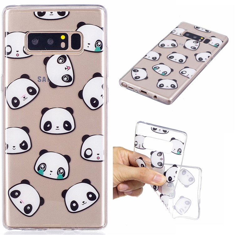 

Pattern Printing IMD TPU Cover Case for Samsung Galaxy Note 8 SM-N950 - Panda Pattern
