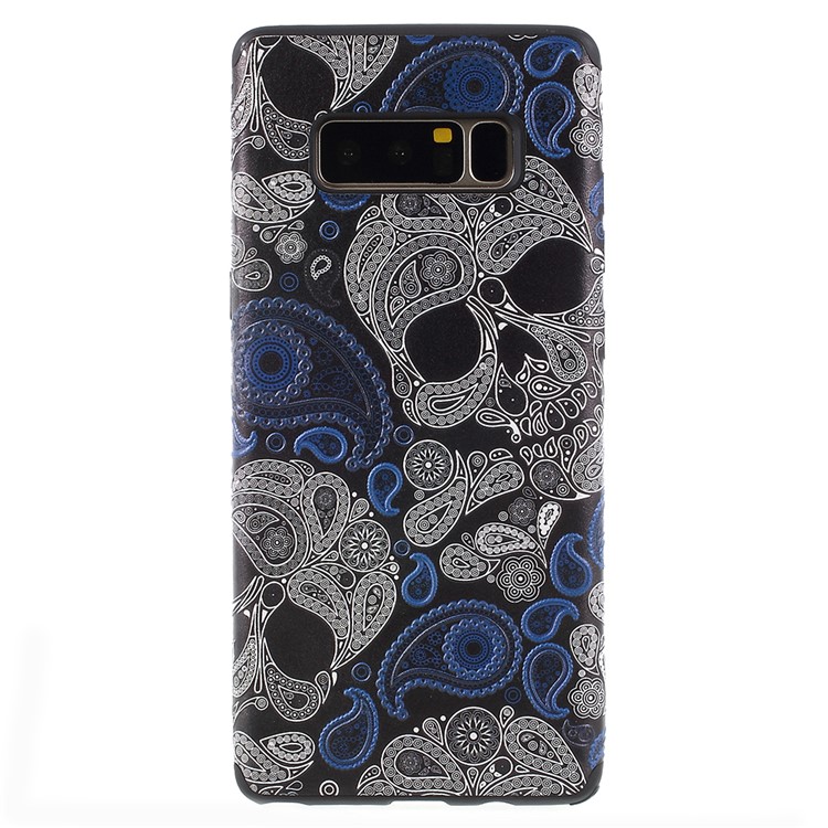 

Рельефный Узор Мягкие TPU Чехол Для Samsung Галактики Примечание 8 См-N950 - Черепа и Пейсли шаблон