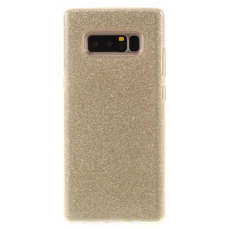 

For Samsung Galaxy Note 8 N950 Glittery TPU + PC Hybrid Mobile Phone Case - Gold