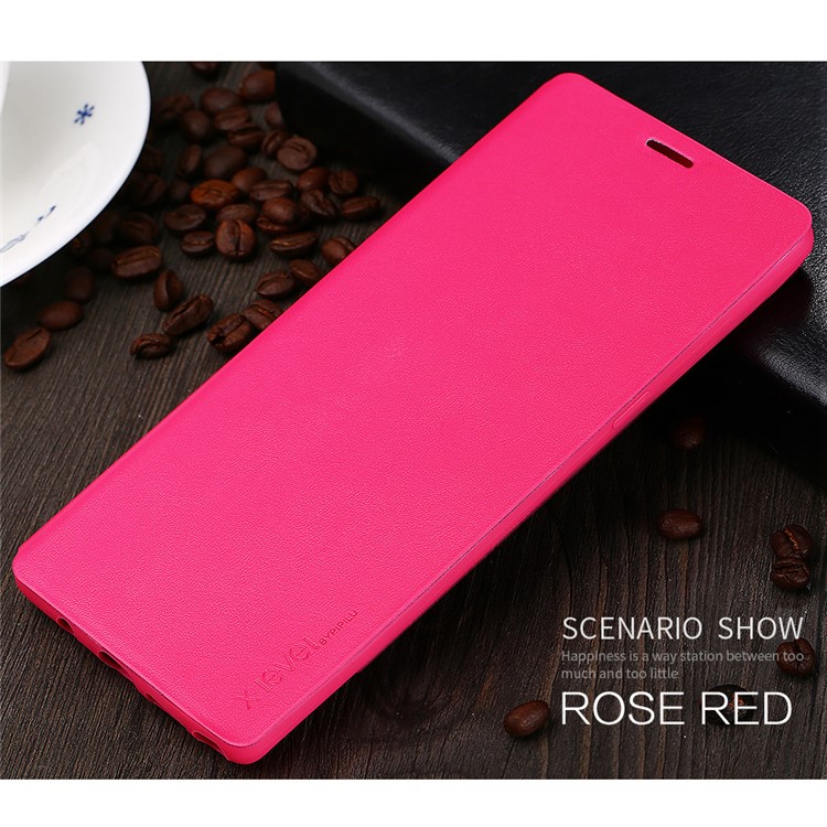 

X-LEVEL FIBCOLOR Series Leather Stand Mobile Cover for Samsung Galaxy Note 8 SM-N950 - Rose