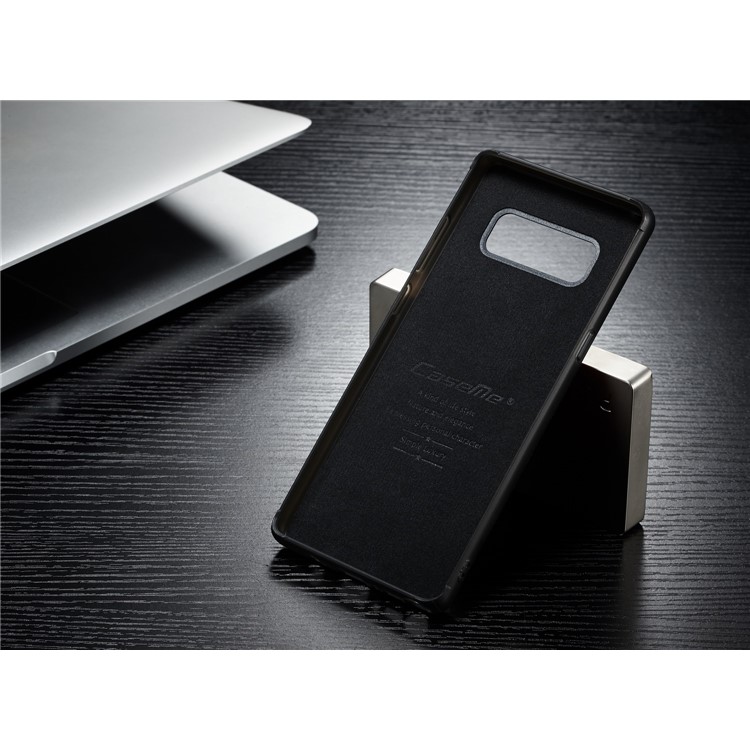 CASEME 2-à la place de qqn-1 Multi détachable-Housse en cuir pour portefeuille Wallet Split pour Samsung Galaxy Note 8 SM-N950 - Noir-11