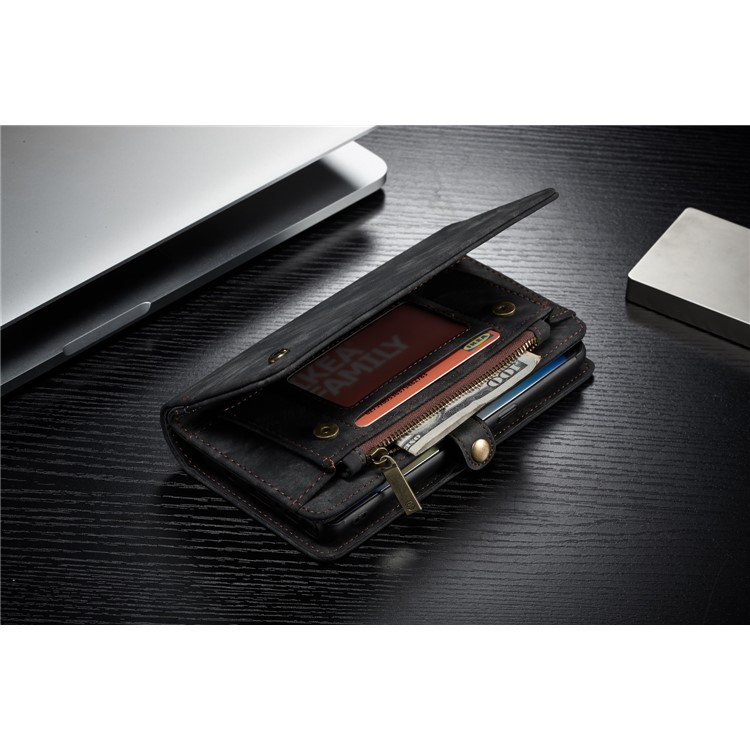 CASEME 2-à la place de qqn-1 Multi détachable-Housse en cuir pour portefeuille Wallet Split pour Samsung Galaxy Note 8 SM-N950 - Noir-20