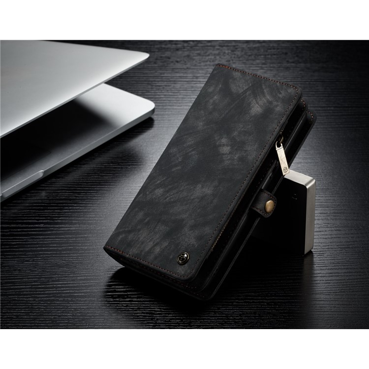 CASEME 2-à la place de qqn-1 Multi détachable-Housse en cuir pour portefeuille Wallet Split pour Samsung Galaxy Note 8 SM-N950 - Noir-9