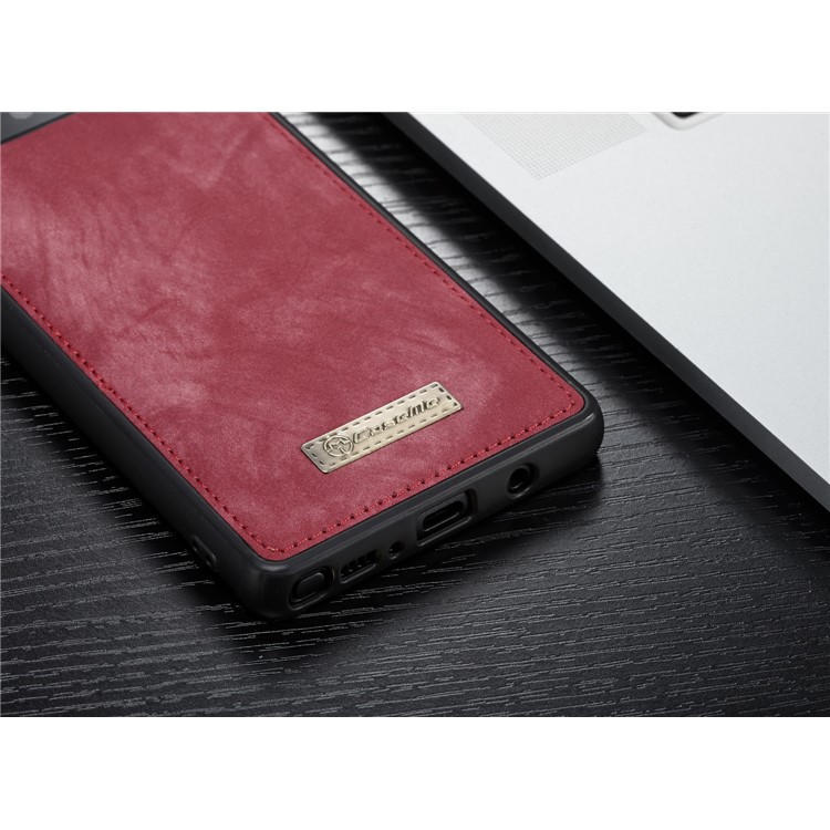 CASEME Caixa De Couro Dividida Em 2-em-1 Destacável Multi-slot Para Samsung Galaxy Note 8 SM-N950 - Vermelho-20
