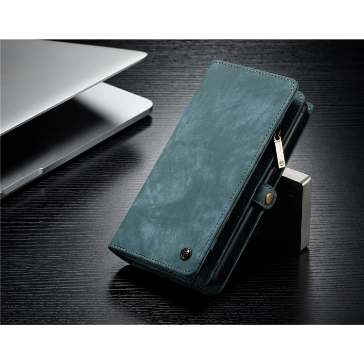 CASEME Multifunctional Wallet Split Leather Phone Cover for Samsung Galaxy Note 8 SM-N950 - Green-10