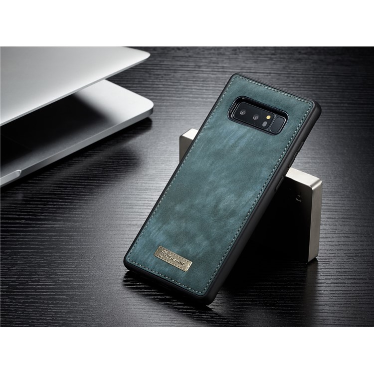 CASEME Multifunctional Wallet Split Leather Phone Cover for Samsung Galaxy Note 8 SM-N950 - Green-11